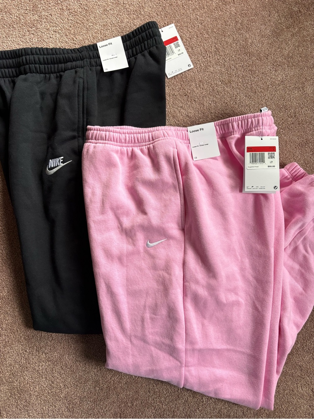 Nike Kids Girls set lot bundle of 2 sweatpants joggers athletic sports large NWT